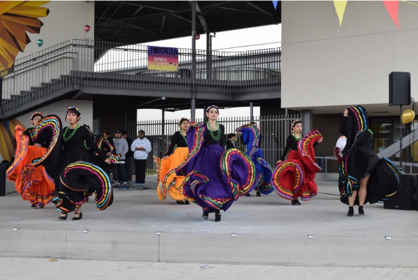 John H. Francis Polytechnic Senior High’s Folklorico Club performing.
